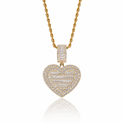 Heart Photo Locket Necklace