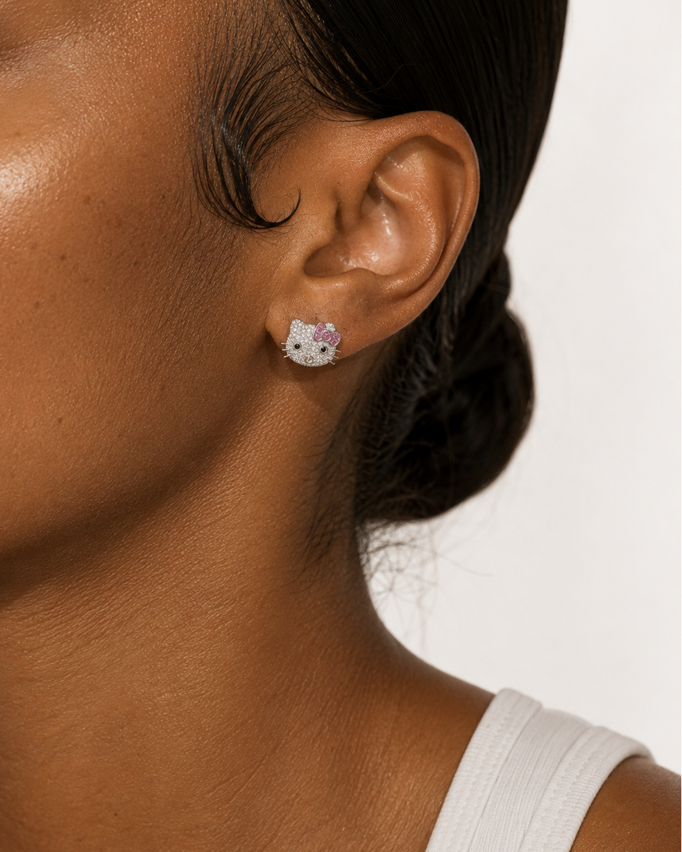 Kitty Cat Stud Earrings