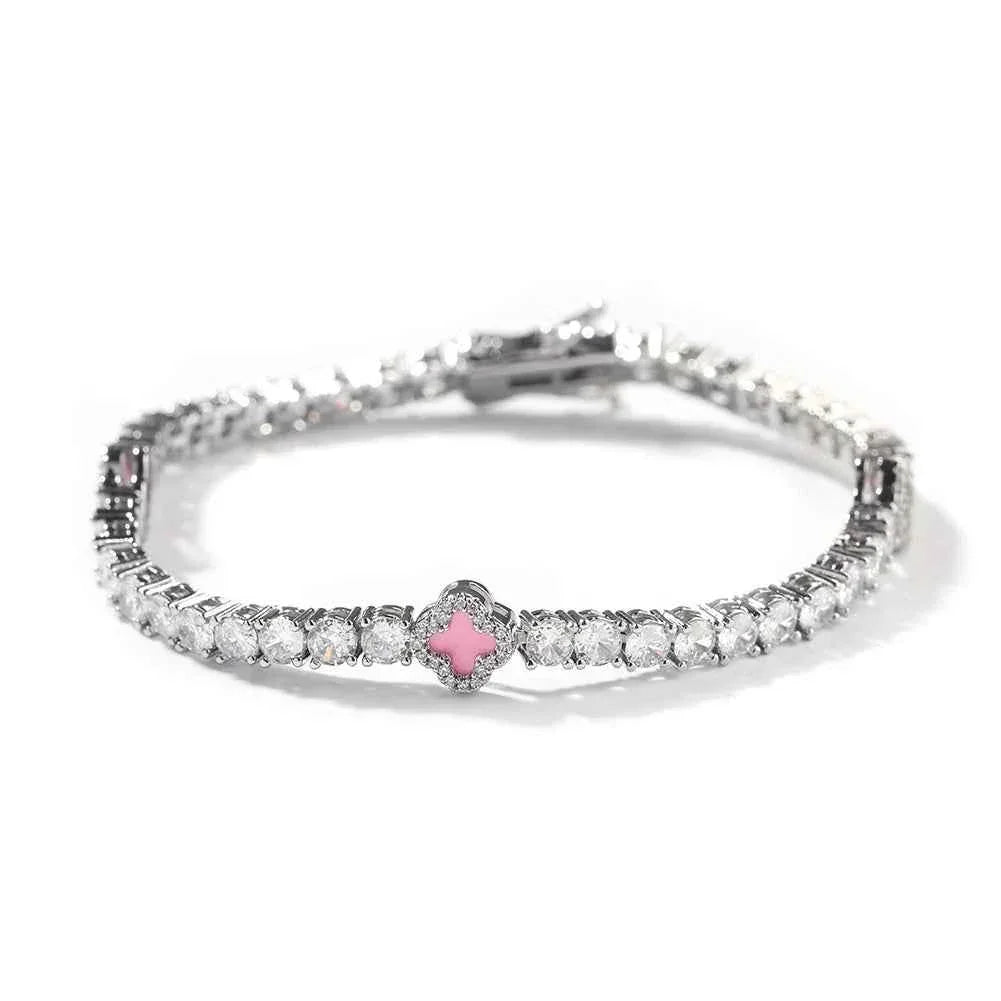 4mm Clover Tennis Bracelet