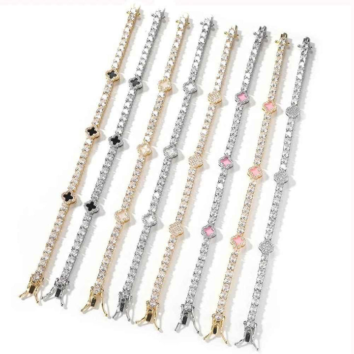 4mm Clover Tennis Bracelet