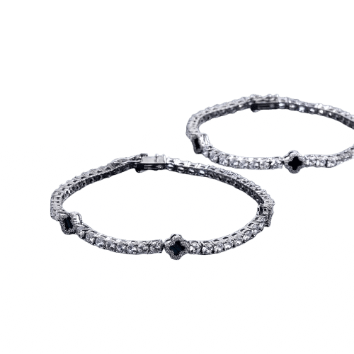 4mm Clover Tennis Bracelet - MeekslxCollection