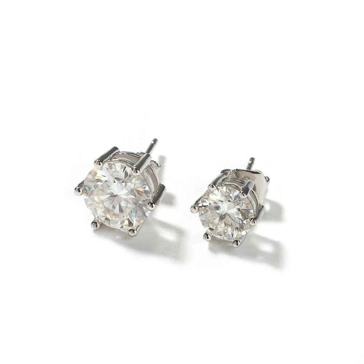 6 point Moissanite Earrings