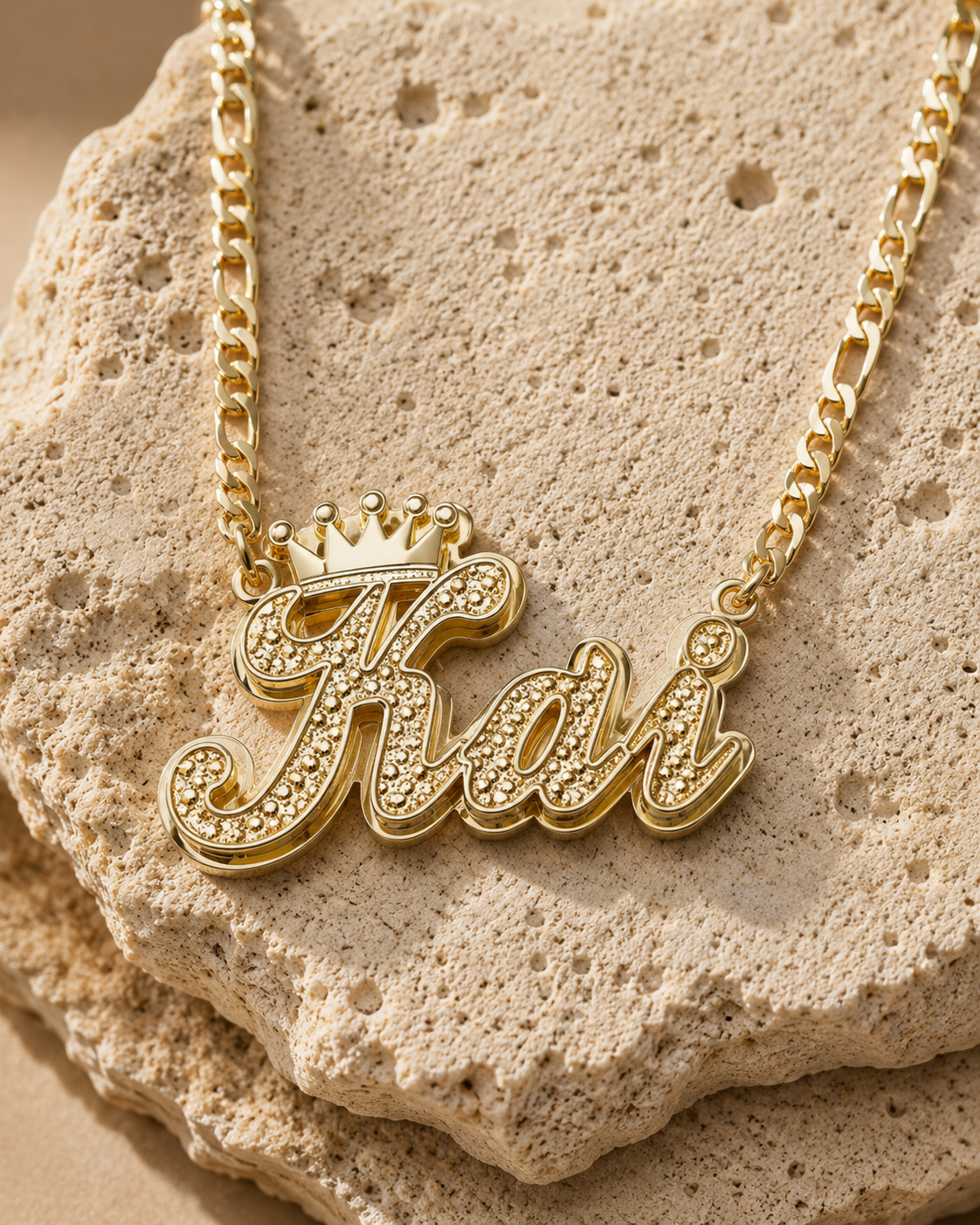 3D Crown Name Necklace