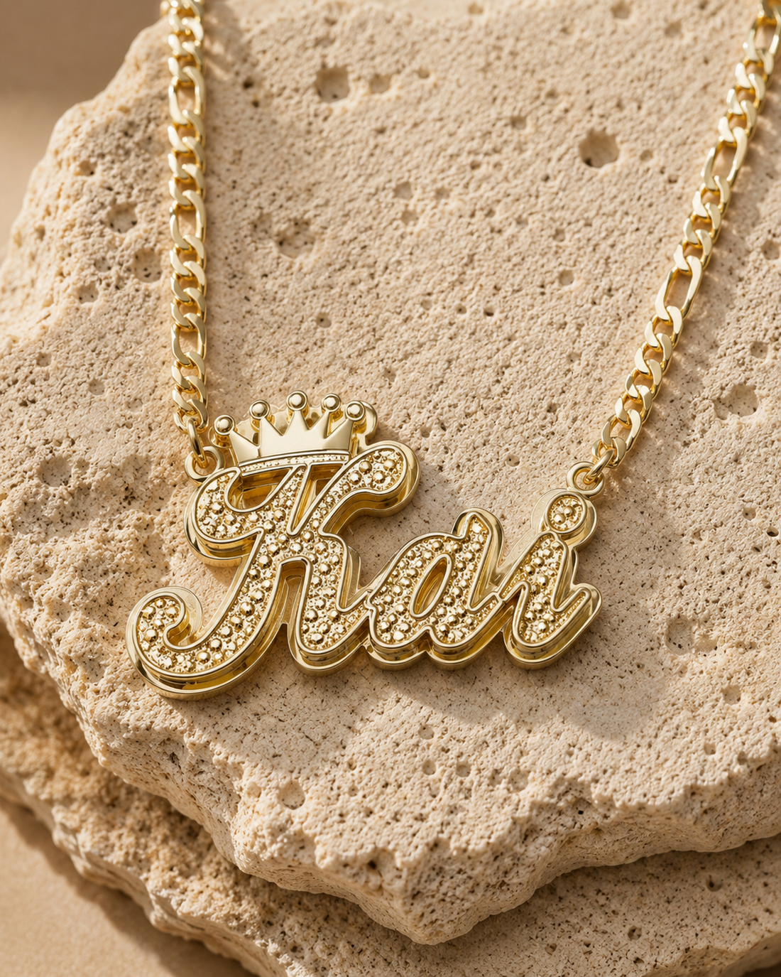 3D Crown Name Necklace