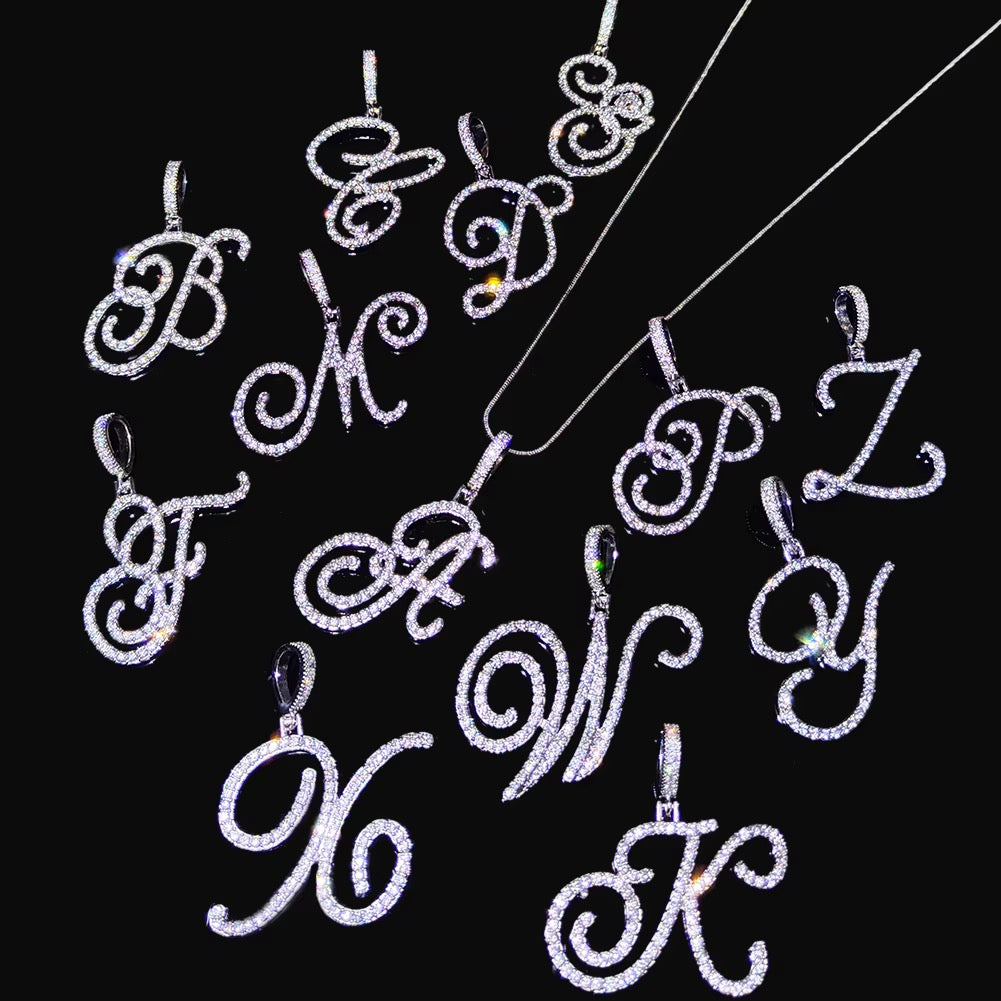 Cursive Style Initial Necklace