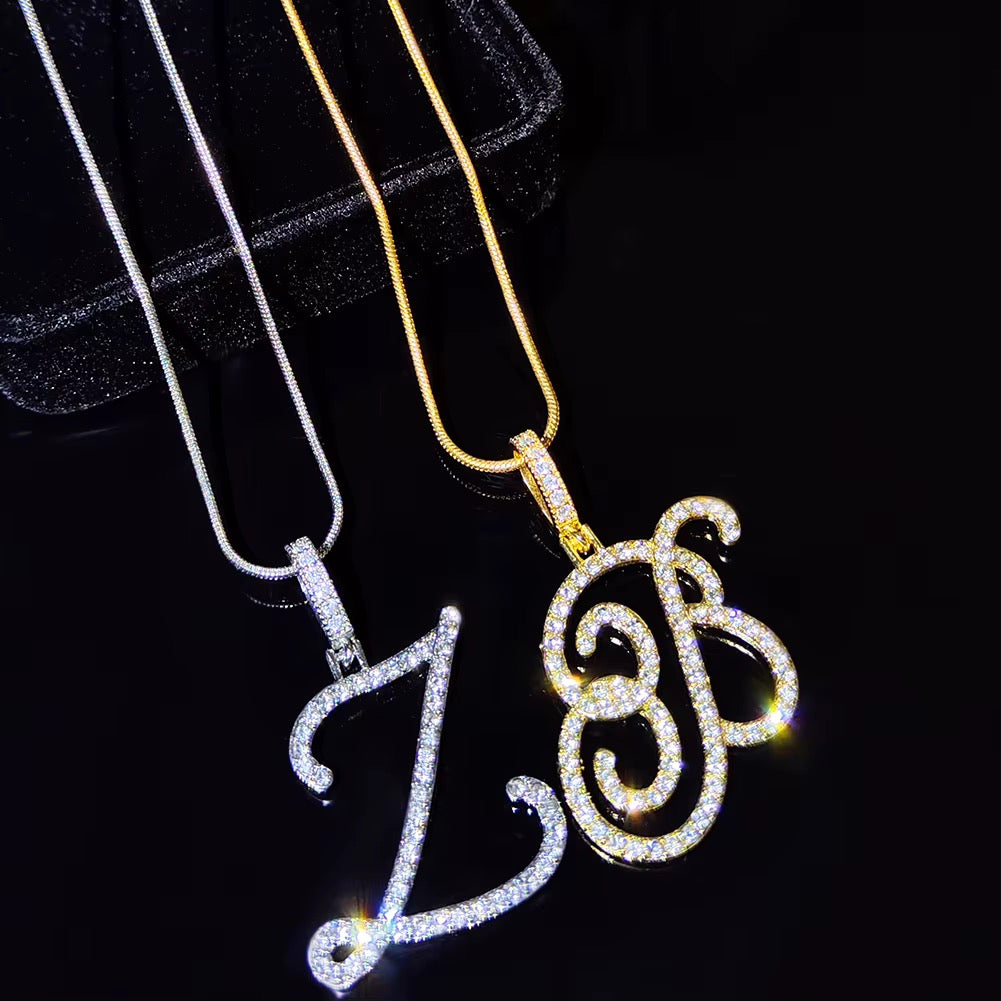 Cursive Style Initial Necklace