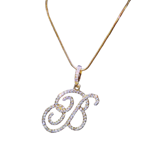 Cursive Style Initial Necklace