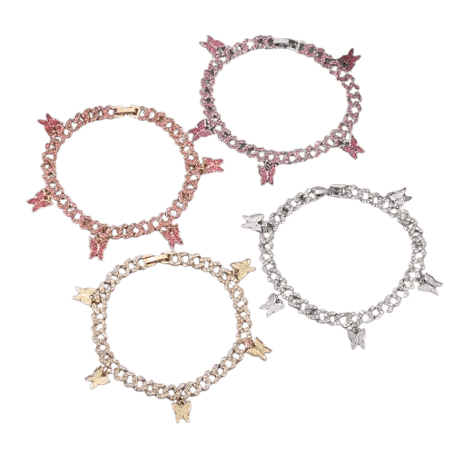 Butterfly Cuban Anklet