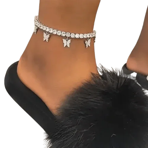 Butterfly Tennis Anklet - MeekslxCollection