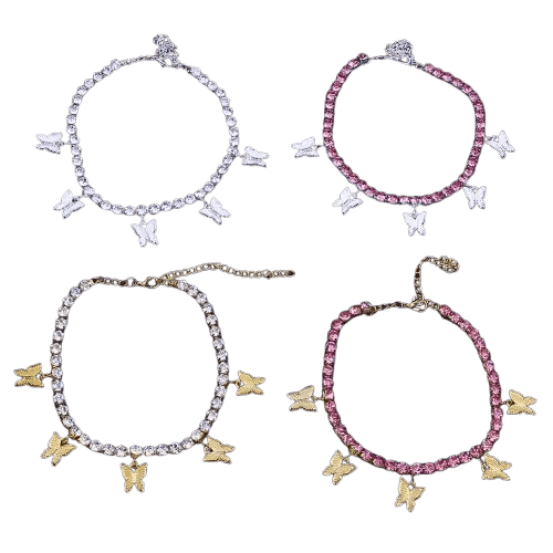 Butterfly Tennis Anklet - MeekslxCollection