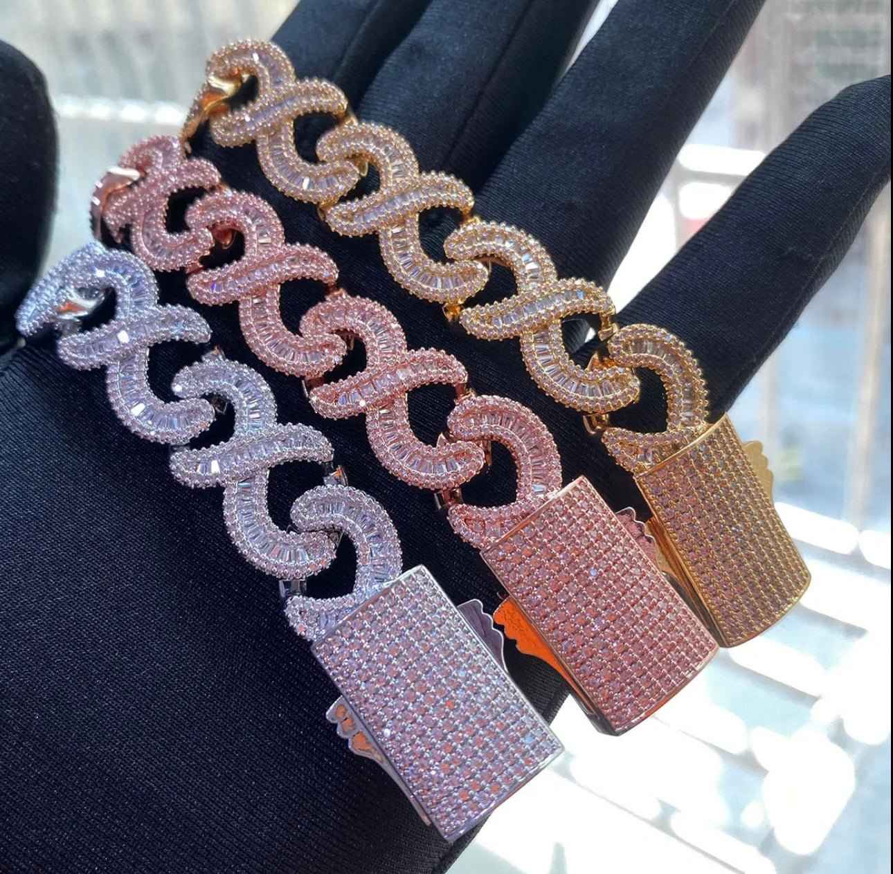 Clasp Baguette Infinity Bracelet