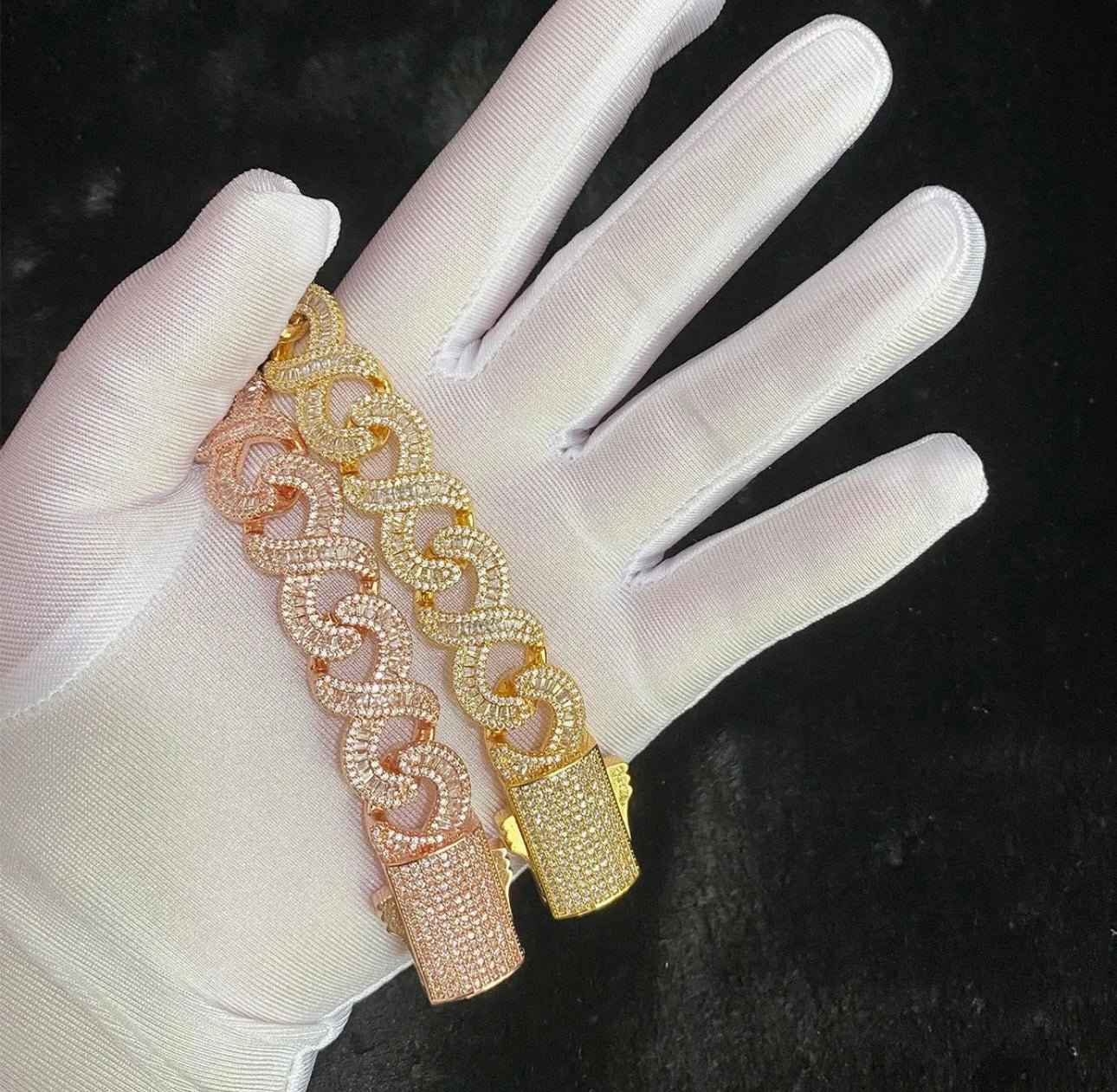 Clasp Baguette Infinity Bracelet