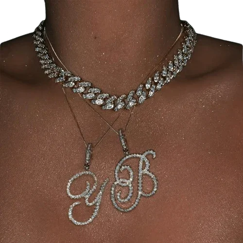Cursive Style Initial Necklace - MeekslxCollection
