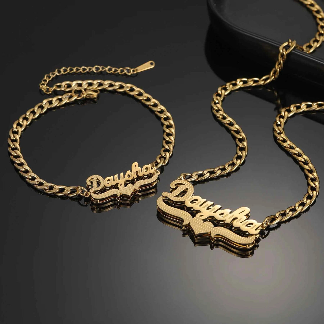 Double Plated Name Set – Necklace & Bracelet