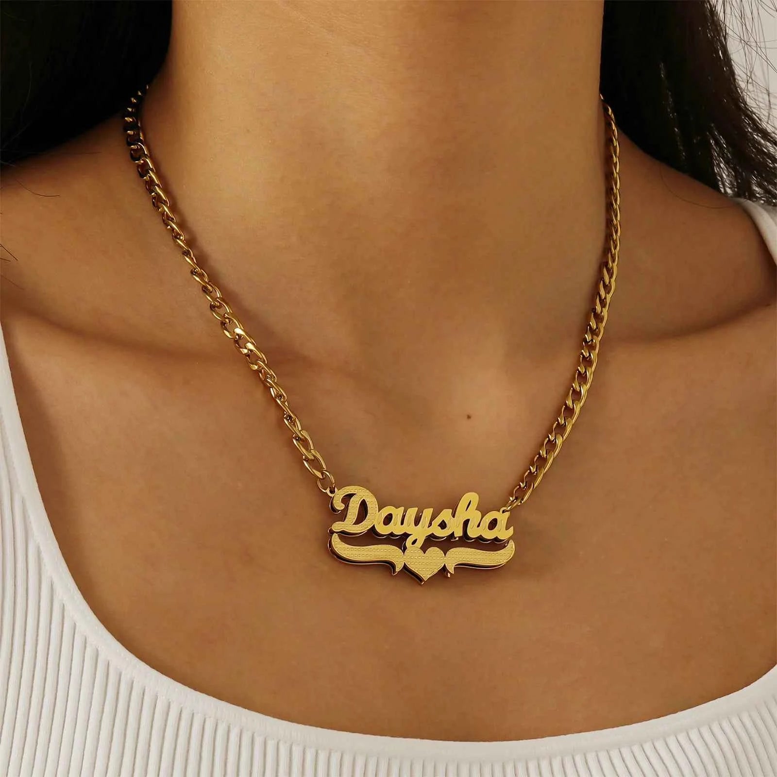 Double Plated Name Set – Necklace & Bracelet