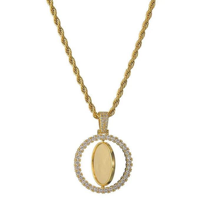 Double - Sided Circle Photo Pendant - MeekslxCollection