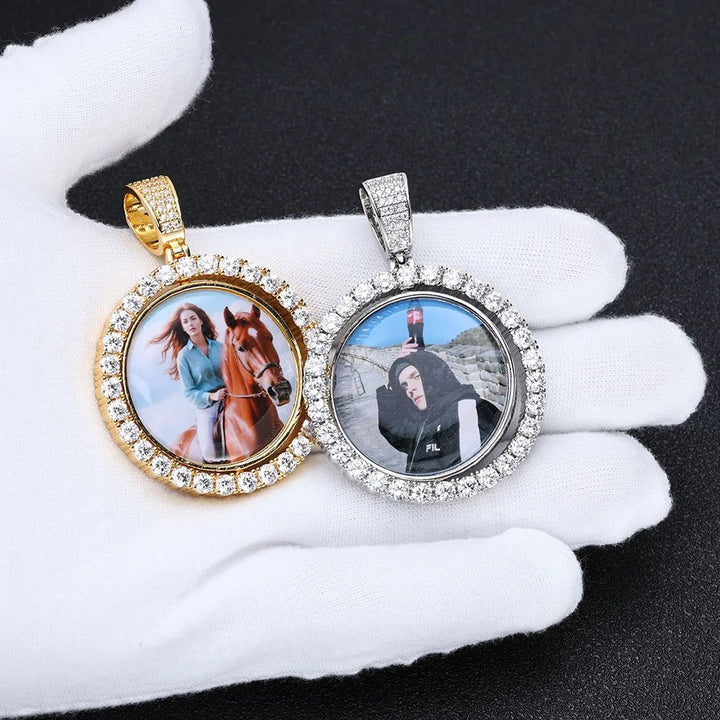 Double - Sided Circle Photo Pendant - MeekslxCollection