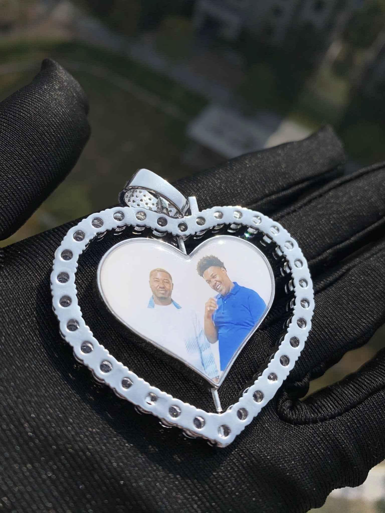 Double-Sided Heart-Shaped Photo Pendant