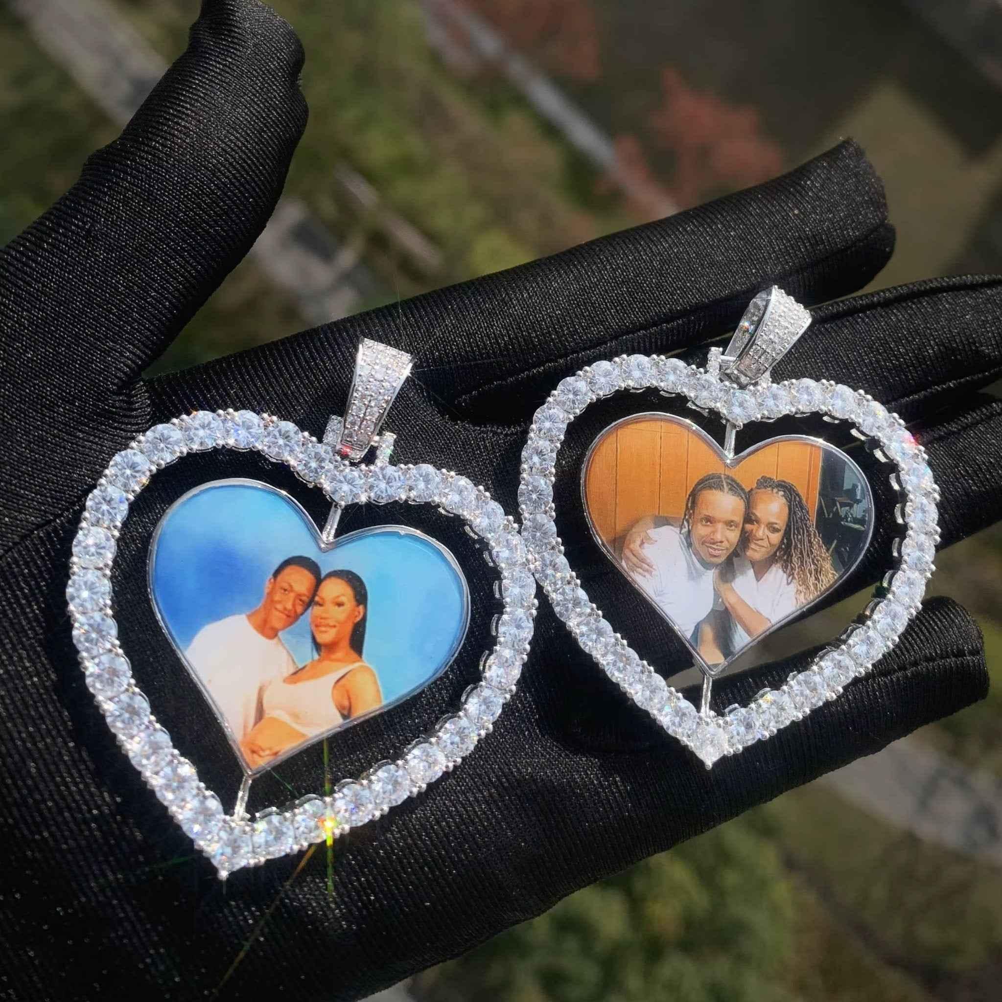 Double-Sided Heart-Shaped Photo Pendant