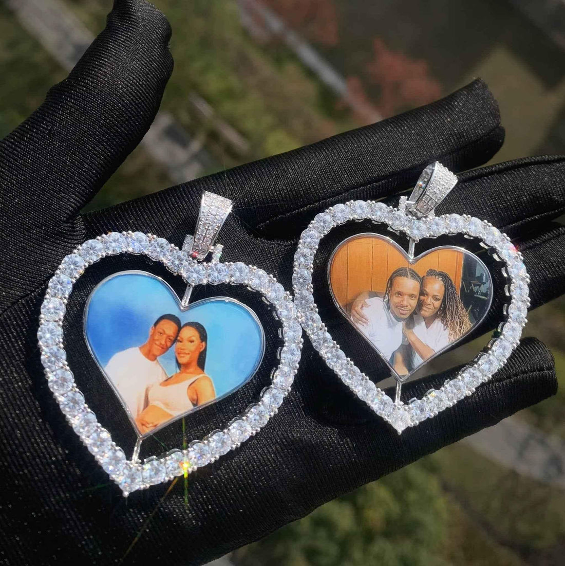 Double-Sided Heart-Shaped Photo Pendant