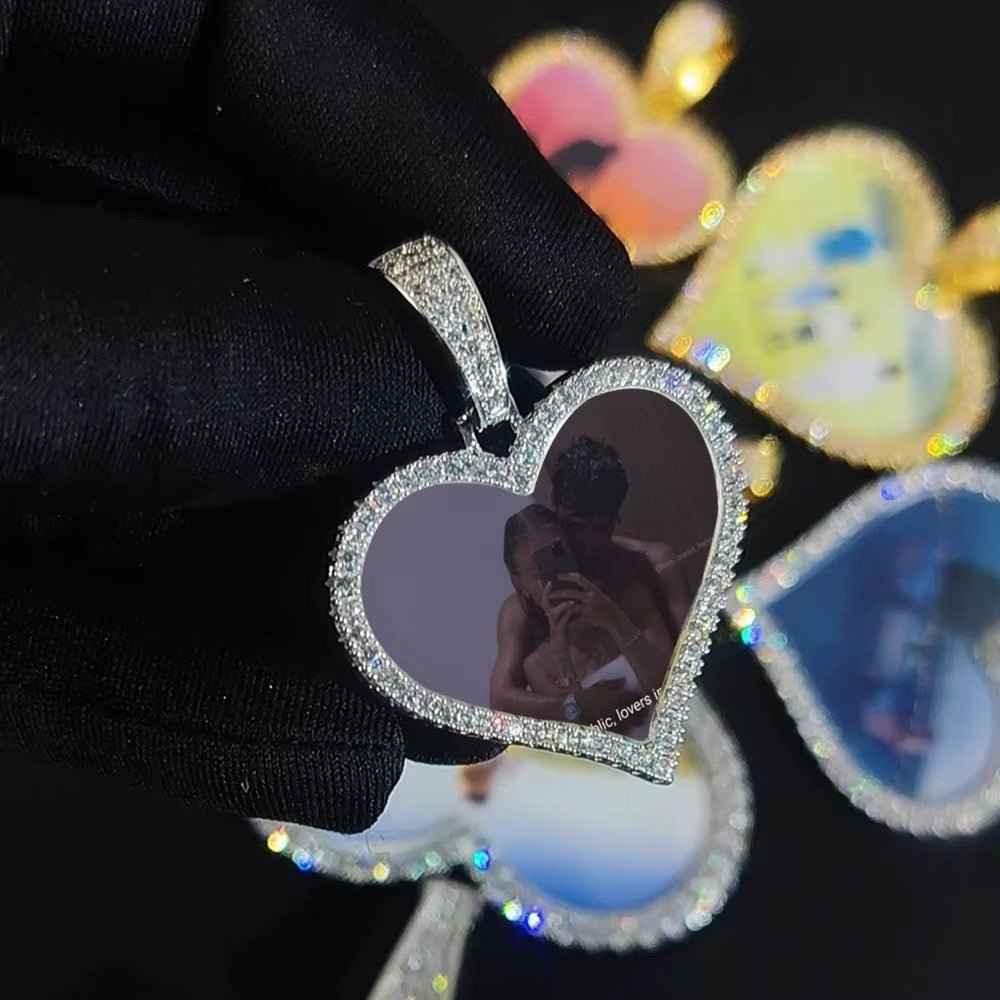 Heart- shaped Photo pendant