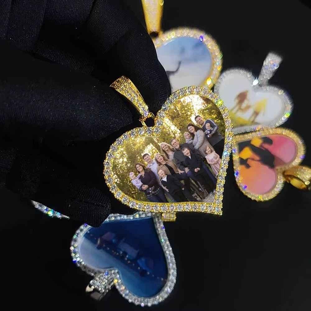 Heart- shaped Photo pendant