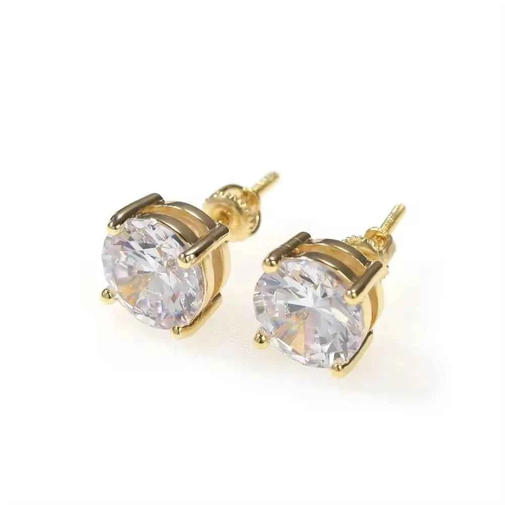 Round Large Zircon Earring
