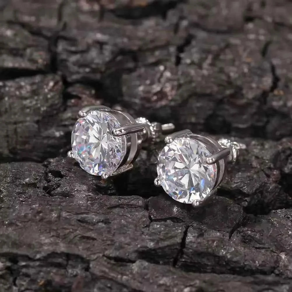 Round Large Zircon Earring