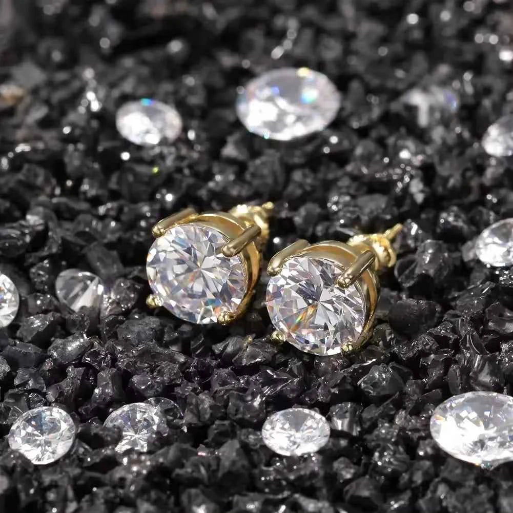 Round Large Zircon Earring