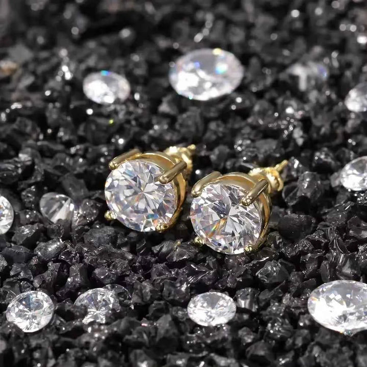 Round Large Zircon Earring