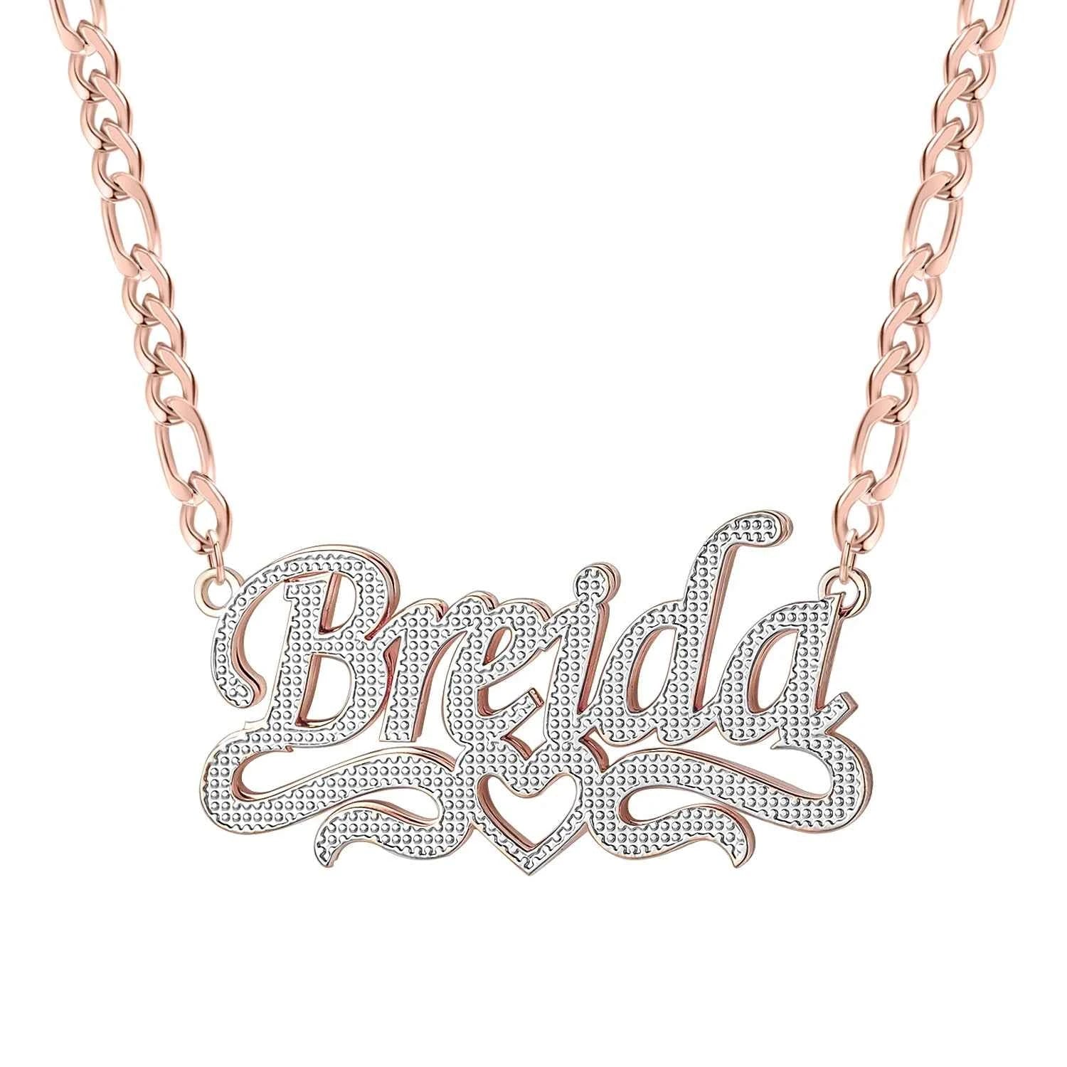 Twin Heart Name Pendant Necklace - MeekslxCollection