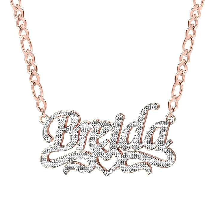 Twin Heart Name Pendant Necklace - MeekslxCollection