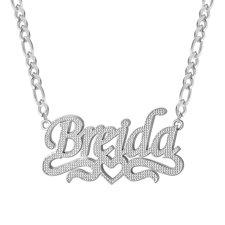 Twin Heart Name Pendant Necklace - MeekslxCollection