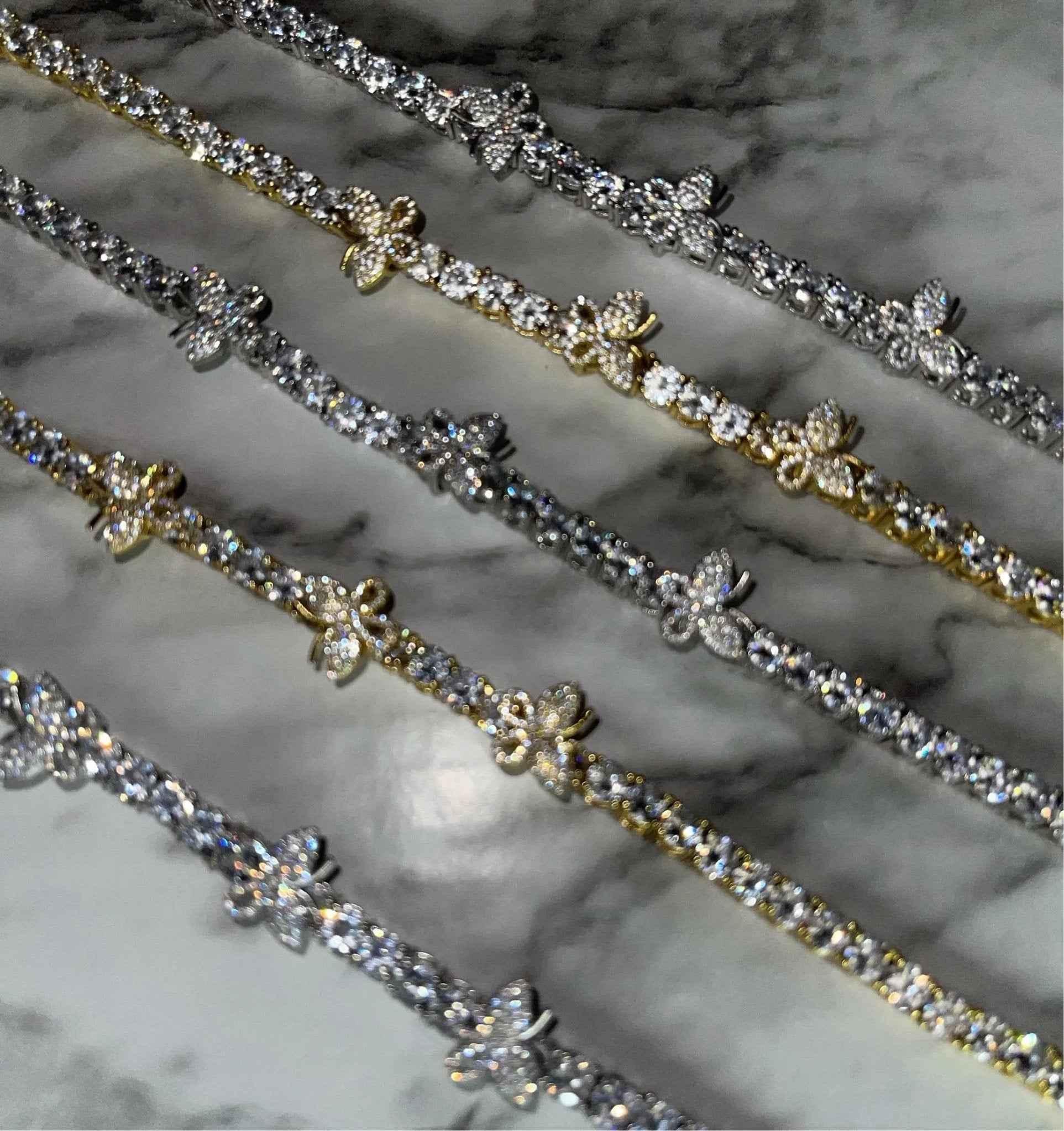 5mm Tennis Butterfly Anklet