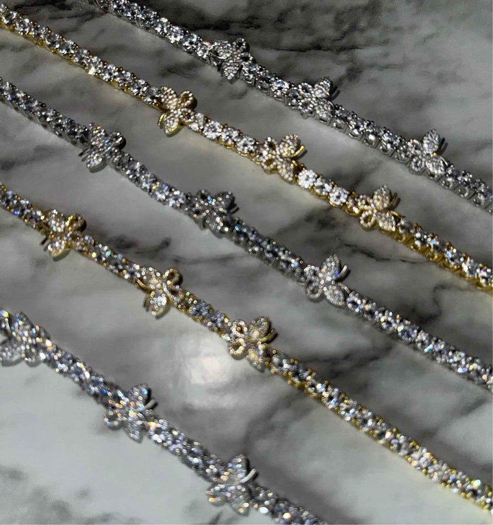 5mm Tennis Butterfly Anklet