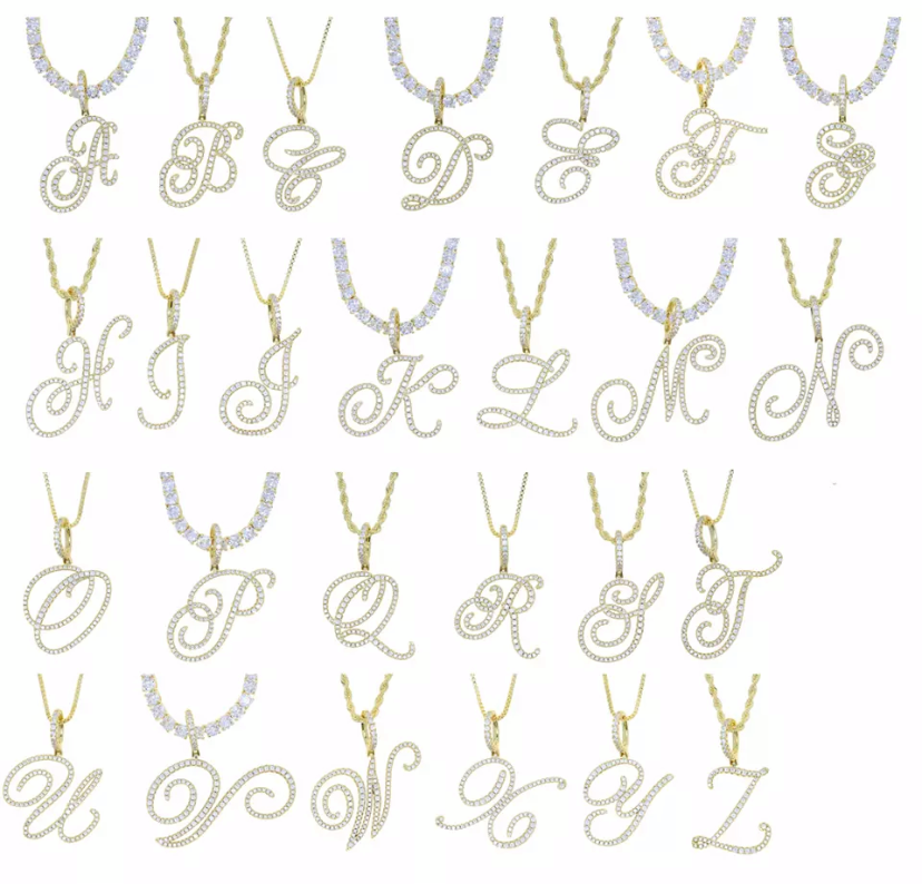 Cursive Style Initial Necklace